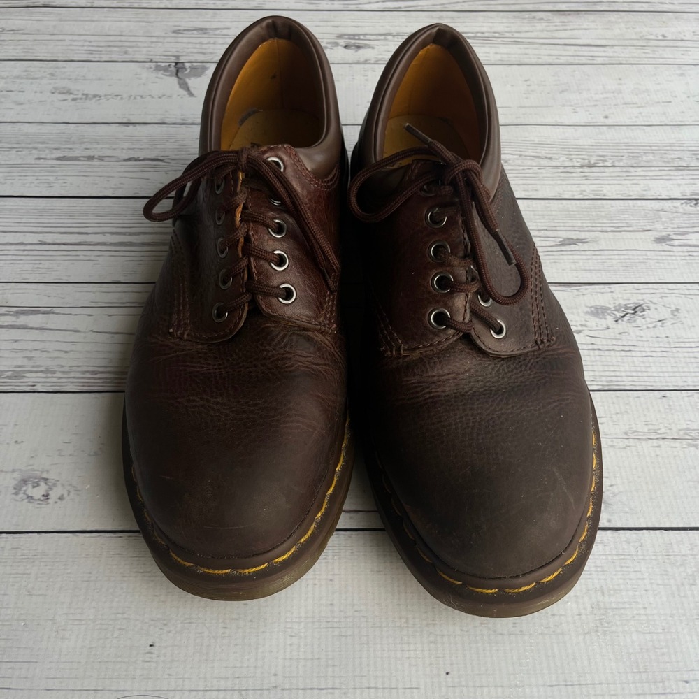 Doc Dr. Martens Chunky Brown Leather Oxford Shoes Mens 12 Indie Y2K Classic